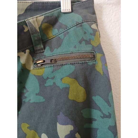 Cabi Womens Jeans Clover Camo Skinny Denim Green Mid Rise Ankle Zipper Size 6 - Picture 8 of 16